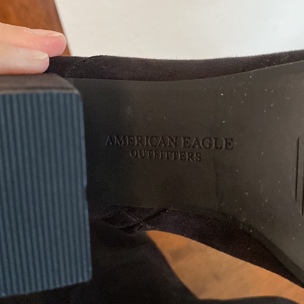 American Eagle Outfitters Woman’s Floral Embroidered Ankle Black Booties Size 6 - Picture 8 of 12